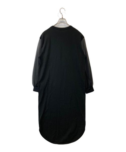 MACPHEE（マカフィー）MACPHEE (マカフィー) シアーコンビクルーネックワンピース 12-06-12-06438 ブラック サイズ:36 未使用品の古着・服飾アイテム