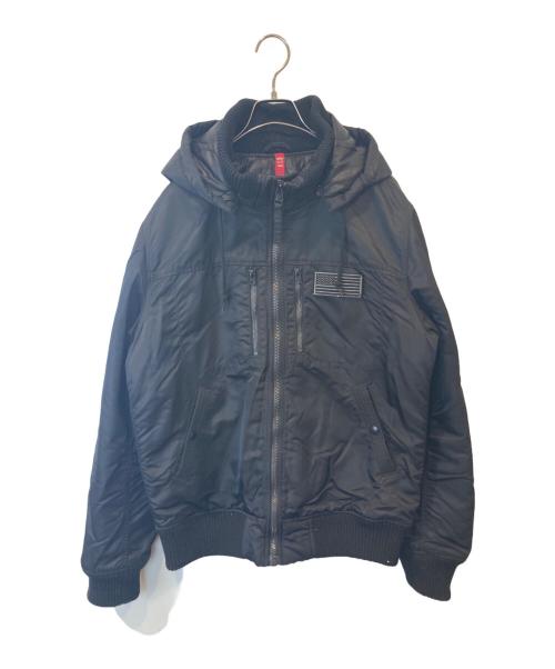 ALPHA（アルファ）ALPHA (アルファ) フーテッドリブジャケット TA1396-001 ブラック サイズ:XLの古着・服飾アイテム