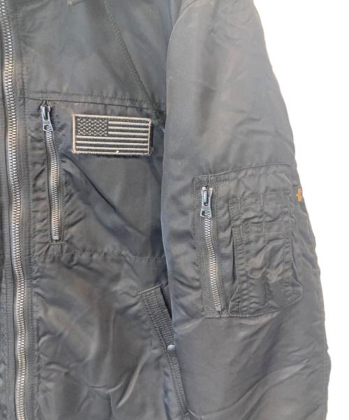 ALPHA（アルファ）ALPHA (アルファ) フーテッドリブジャケット TA1396-001 ブラック サイズ:XLの古着・服飾アイテム
