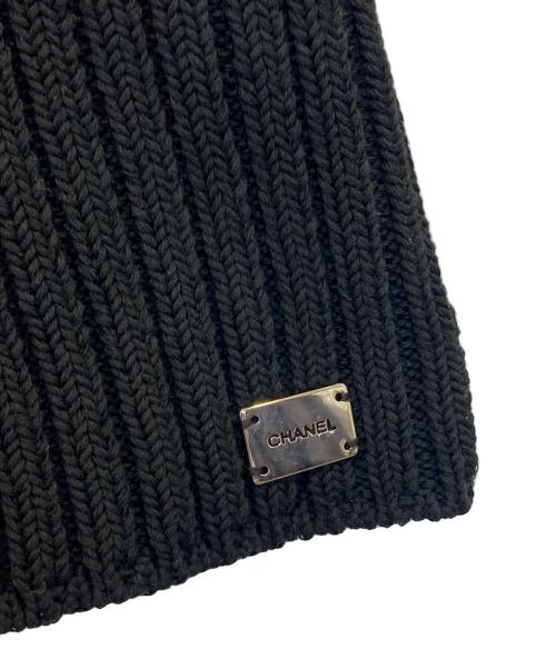 CHANEL（シャネル）CHANEL (シャネル) ヘビーウェイトリブニットトップス　P19536V01121 ブラック サイズ:38の古着・服飾アイテム