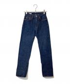45rpm45アールピーエム）の古着「藍染めユーズド加工デニムパンツ」｜インディゴ