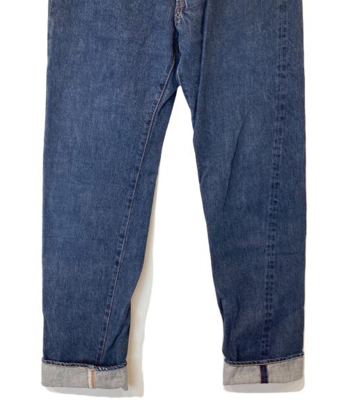 45rpm（45アールピーエム）45rpm (45アールピーエム) 藍染めユーズド加工デニムパンツ インディゴ サイズ:27の古着・服飾アイテム