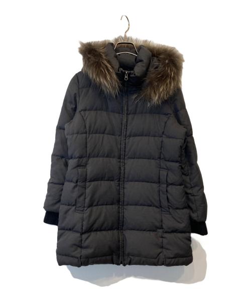 23区（ニジュウサンク）23区 (ニジュウサンク) ファー付ダウンコート ブラック サイズ:38の古着・服飾アイテム