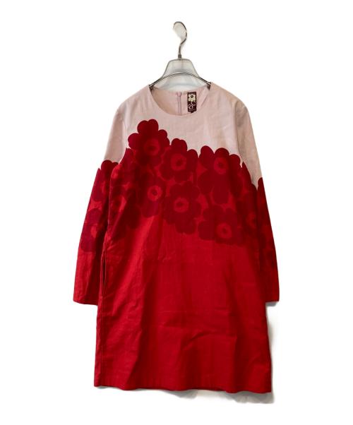 marimekko（マリメッコ）marimekko (マリメッコ) Sieva Unikko ワンピース　093187-303 レッド サイズ:34の古着・服飾アイテム