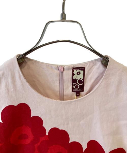marimekko（マリメッコ）marimekko (マリメッコ) Sieva Unikko ワンピース　093187-303 レッド サイズ:34の古着・服飾アイテム