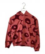 marimekkoマリメッコ）の古着「【kioski】Unikko / Lona Relaxed hoodie 091627-333 パーカー」｜レッド