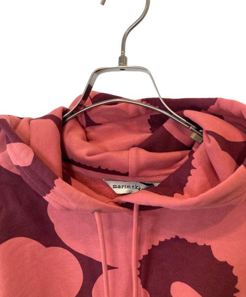 marimekko（マリメッコ）marimekko (マリメッコ) 【kioski】Unikko / Lona Relaxed hoodie 	091627-333 パーカー レッド サイズ:S 未使用品の古着・服飾アイテム