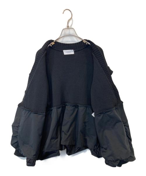 jemma atelier（ジェマアトリエ）jemma atelier (ジェマアトリエ) バルーンドッキングカーディガン 231-15-104 ブラック サイズ:表記がないため不明の古着・服飾アイテム