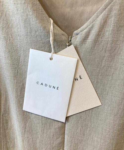 CADUNE（カデュネ）CADUNE　 (カデュネ) origamiタックワンピース　72269050 ベージュ サイズ:38 未使用品の古着・服飾アイテム