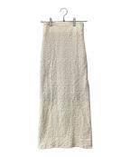 willfullyウィルフリー）の古着「matelasse cocoon slit SK 2311-SK-03 スカート」｜ベージュ