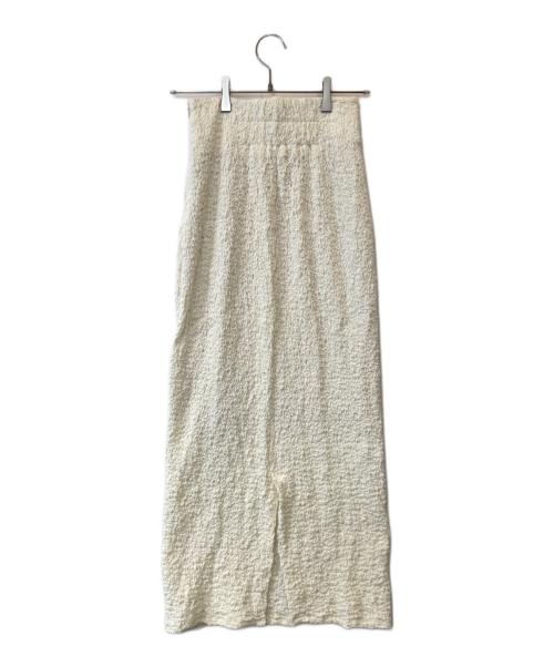 willfully（ウィルフリー）willfully (ウィルフリー) matelasse cocoon slit SK 2311-SK-03 スカート ベージュ サイズ:FREEの古着・服飾アイテム