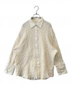 willfullyウィルフリー）の古着「double design cuffs matelasse relax SH 2222-TO-01 シャツ」｜ベージュ