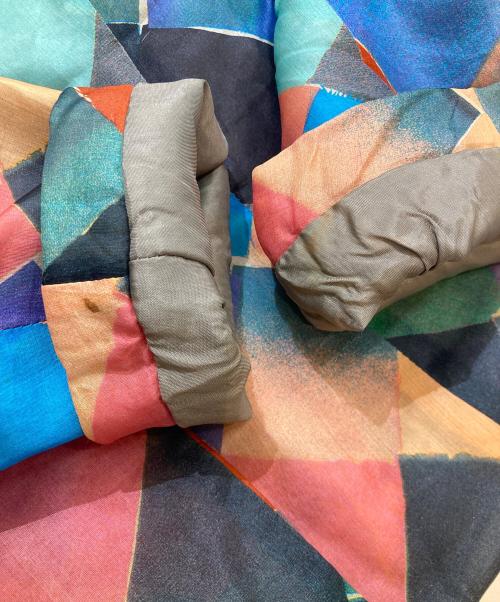 KENZO（ケンゾー）KENZO (ケンゾー) マルチシルクチェックジャケット　306209511305DB マルチカラー サイズ:38の古着・服飾アイテム