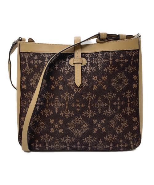 印傳屋（インデンヤ）印傳屋 (インデンヤ) フォルキィショルダーバッグ ブラウンの古着・服飾アイテム