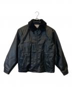 McGREGORマクレガー）の古着「フェイクレザー パディングドリズラージャケット 1051398700001」｜ブラック