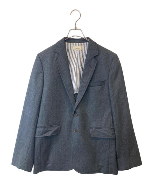 maison kitsune（メゾンキツネ）maison kitsune (メゾンキツネ) ウールテーラードジャケット グレー サイズ:46/42の古着・服飾アイテム