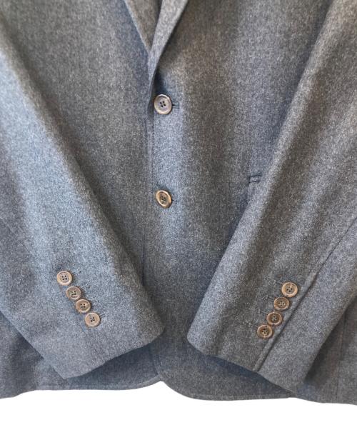 maison kitsune（メゾンキツネ）maison kitsune (メゾンキツネ) ウールテーラードジャケット グレー サイズ:46/42の古着・服飾アイテム