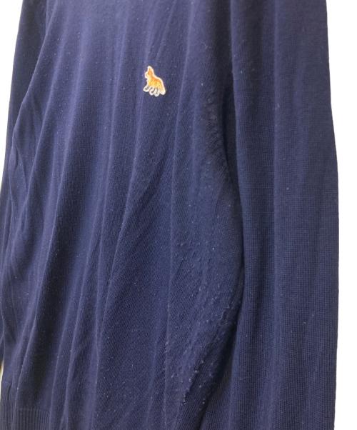 maison kitsune（メゾンキツネ）maison kitsune (メゾンキツネ) ウールニット　KMM-1820-A ネイビー サイズ:XLの古着・服飾アイテム