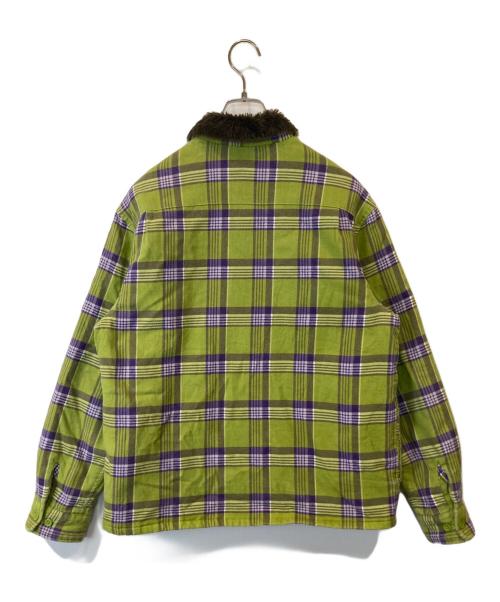 SUPREME（シュプリーム）SUPREME (シュプリーム) Faux Fur Collar Flannel Shirt グリーン サイズ:Sの古着・服飾アイテム