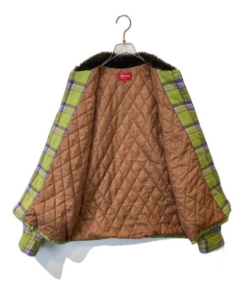 SUPREME（シュプリーム）SUPREME (シュプリーム) Faux Fur Collar Flannel Shirt グリーン サイズ:Sの古着・服飾アイテム