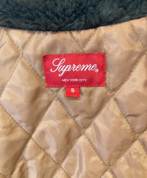 SUPREME（シュプリーム）SUPREME (シュプリーム) Faux Fur Collar Flannel Shirt グリーン サイズ:Sの古着・服飾アイテム