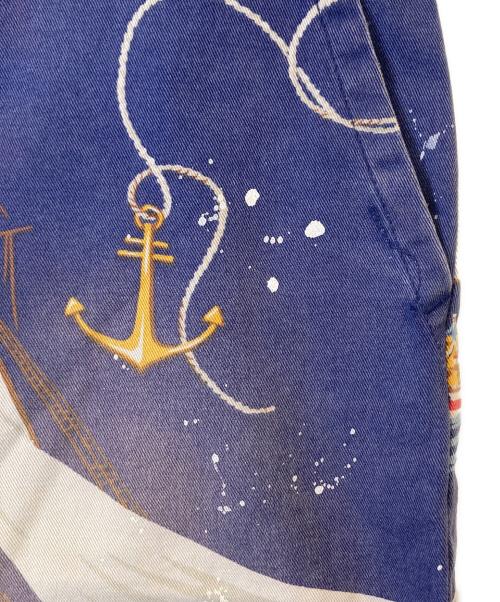 POLO RALPH LAUREN（ポロ・ラルフローレン）POLO RALPH LAUREN (ポロ・ラルフローレン) 帆船柄ショートパンツ ネイビー サイズ:表示がないため不明の古着・服飾アイテム