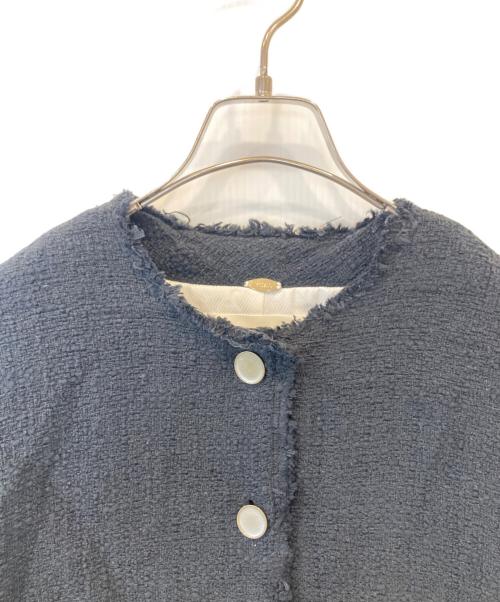 pual ce cin（ピュアルセシン）pual ce cin (ピュアルセシン) コットンツィードショートジャケット　0241070070 ブラック サイズ:表記無し 未使用品の古着・服飾アイテム