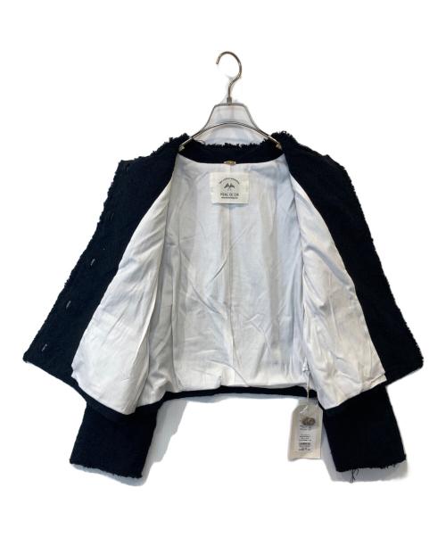 pual ce cin（ピュアルセシン）pual ce cin (ピュアルセシン) コットンツィードショートジャケット　0241070070 ブラック サイズ:表記無し 未使用品の古着・服飾アイテム
