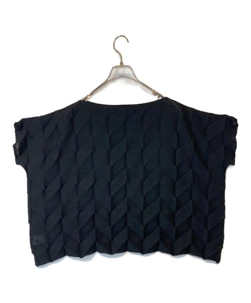 me ISSEY MIYAKE（ミーイッセイ ミヤケ）me ISSEY MIYAKE (ミーイッセイ ミヤケ) カットソー ブラック サイズ:表記がないため不明の古着・服飾アイテム