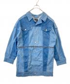 PAMEO POSEパメオポーズ）の古着「3Way Denim Mix Coat　デニムコート　2319200000」｜インディゴ