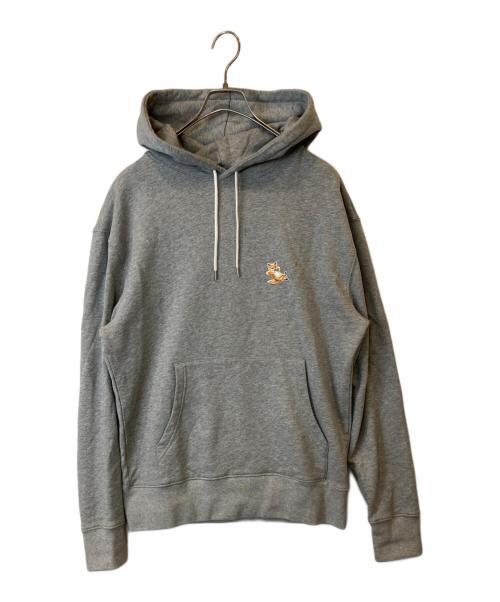 maison kitsune（メゾンキツネ）MAISON KITSUNE (メゾンキツネ) CHILLAX FOX PATCH パーカー IU00355KM0001 グレー サイズ:Lの古着・服飾アイテム