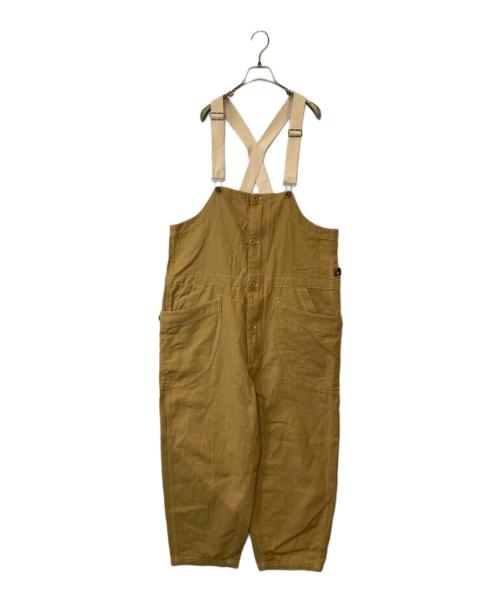 go slow caravan（ゴースローキャラバン）go slow caravan (ゴースローキャラバン) ゴースローキャラバン バックサテンオーバーオール　350228 イエロー サイズ:4の古着・服飾アイテム