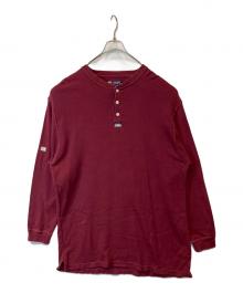 CHAPS RALPH LAUREN（チャップス ラルフローレン）の古着「ヘンリーネックカットソー」｜レッド