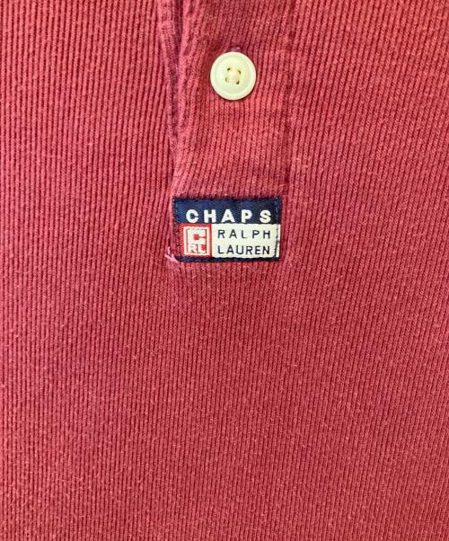 CHAPS RALPH LAUREN（チャップス ラルフローレン）CHAPS RALPH LAUREN (チャップス ラルフローレン) ヘンリーネックカットソー レッド サイズ:XXLの古着・服飾アイテム
