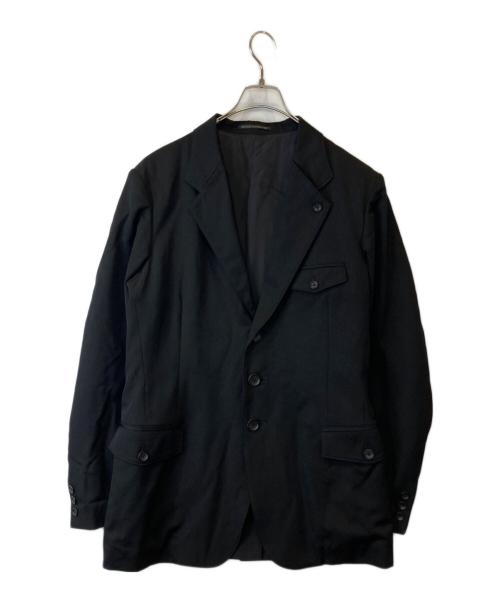 Yohji Yamamoto pour homme（ヨウジヤマモト プールオム）Yohji Yamamoto pour homme (ヨウジヤマモト プールオム) 左二重ラペル3BJK　HJ-J27-100 ブラック サイズ:2の古着・服飾アイテム
