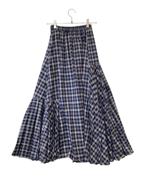 Ezick（エジック）Ezick (エジック) イレヘムプリーツスカート　EZ205013BW ネイビー サイズ:FREEの古着・服飾アイテム