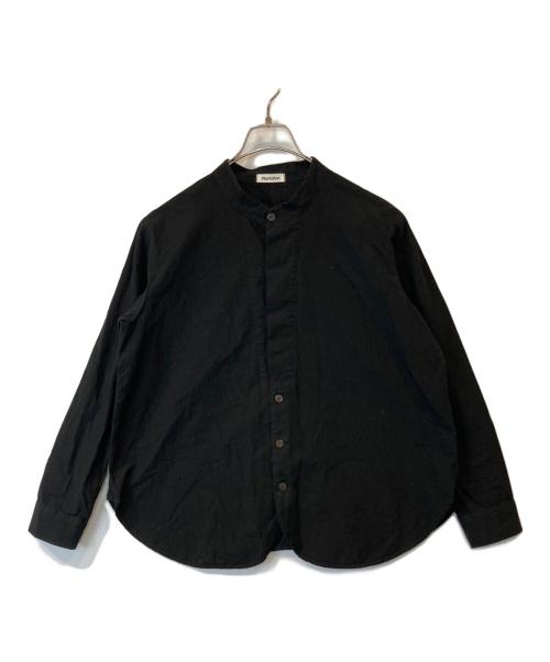 plantation（プランテーション）plantation (プランテーション) 製品染めバンドカラーシャツ　PL91FJ044 ブラック サイズ:Mの古着・服飾アイテム