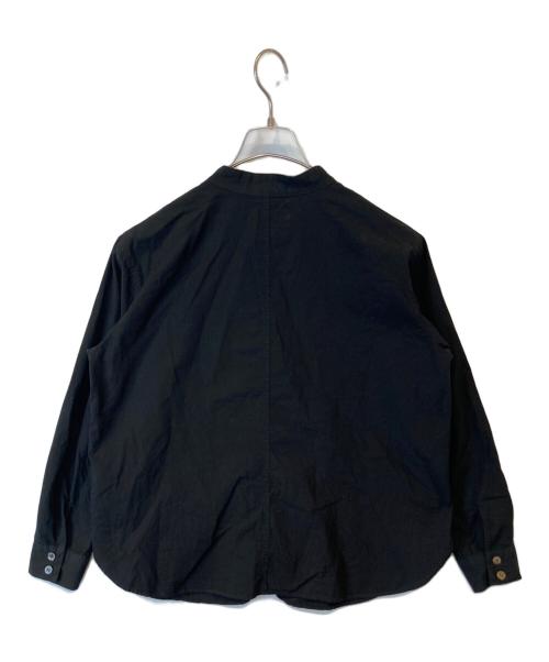 plantation（プランテーション）plantation (プランテーション) 製品染めバンドカラーシャツ　PL91FJ044 ブラック サイズ:Mの古着・服飾アイテム