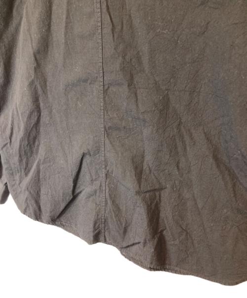 plantation（プランテーション）plantation (プランテーション) 製品染めバンドカラーシャツ　PL91FJ044 ブラック サイズ:Mの古着・服飾アイテム