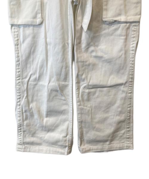 Q.anos（キュアノス）Q.anos (キュアノス) サイドラインカーゴデニム ホワイトの古着・服飾アイテム