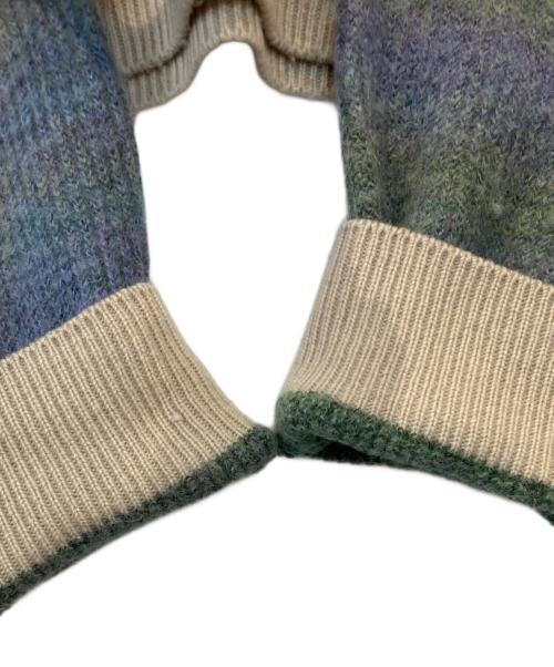 WRAPINKNOT（ラッピンノット）WRAPINKNOT (ラッピンノット) グラデーションクロップトニット　WZ21W-LP028 グリーンの古着・服飾アイテム