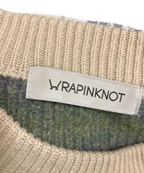 WRAPINKNOT（ラッピンノット）WRAPINKNOT (ラッピンノット) グラデーションクロップトニット　WZ21W-LP028 グリーンの古着・服飾アイテム