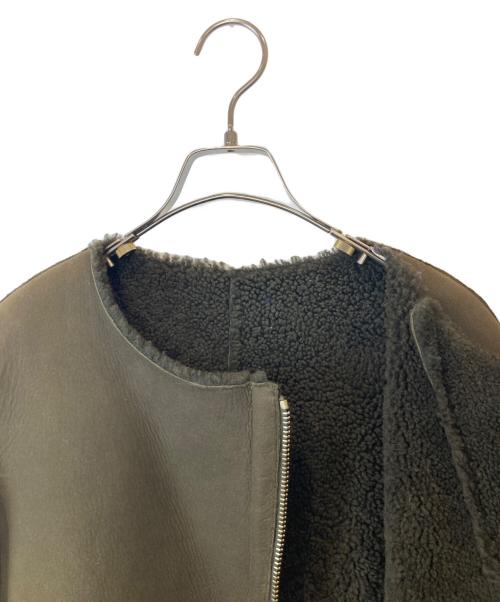 Cinquanta（チンクワンタ）Cinquanta (チンクワンタ) ムートンジャケット 5312 カーキ×ネイビー サイズ:38の古着・服飾アイテム