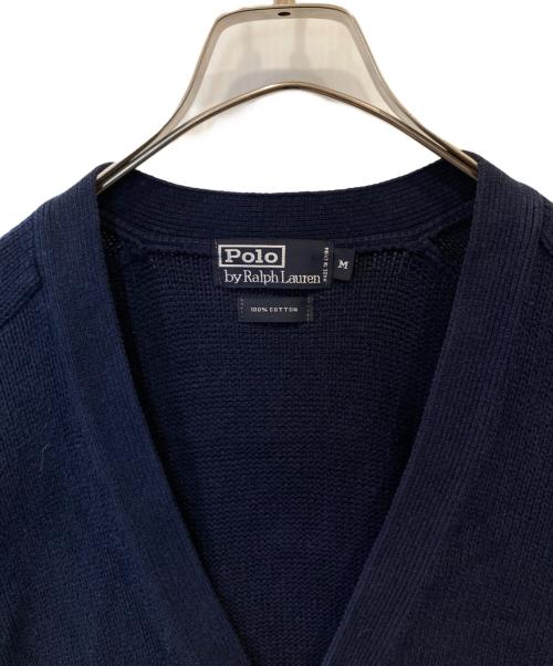 POLO BY RALPH LAUREN（ポロ バイ ラルフローレン）POLO by RALPH LAUREN (ポロ バイ ラルフローレン) コットンカーディガン ネイビー サイズ:Mの古着・服飾アイテム