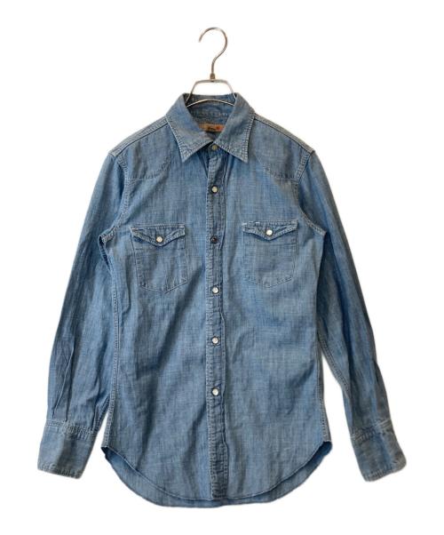 45rpm（45アールピーエム）45rpm (45アールピーエム) シャンブレーシャツ インディゴ サイズ:1の古着・服飾アイテム