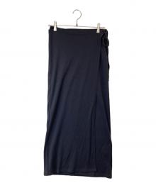 SLOBE IENA（スローブ イエナ）の古着「カットリブ ラップスカート　23060912101020」｜ネイビー