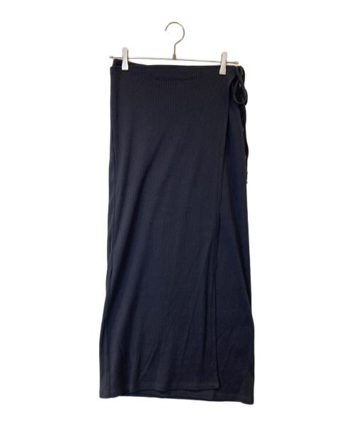 SLOBE IENA（スローブ イエナ）SLOBE IENA (スローブ イエナ) カットリブ ラップスカート　23060912101020 ネイビー サイズ:FREEの古着・服飾アイテム