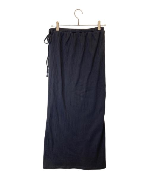 SLOBE IENA（スローブ イエナ）SLOBE IENA (スローブ イエナ) カットリブ ラップスカート　23060912101020 ネイビー サイズ:FREEの古着・服飾アイテム