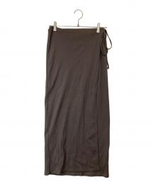 SLOBE IENA（スローブ イエナ）の古着「カットリブラップスカート」｜ブラウン