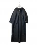 HYKEハイク）の古着「T/C GATHERED DRESS 16133-0101 ワンピース」｜ブラック